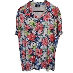 Greenside Golf Tropical Floral Mens Polo, M